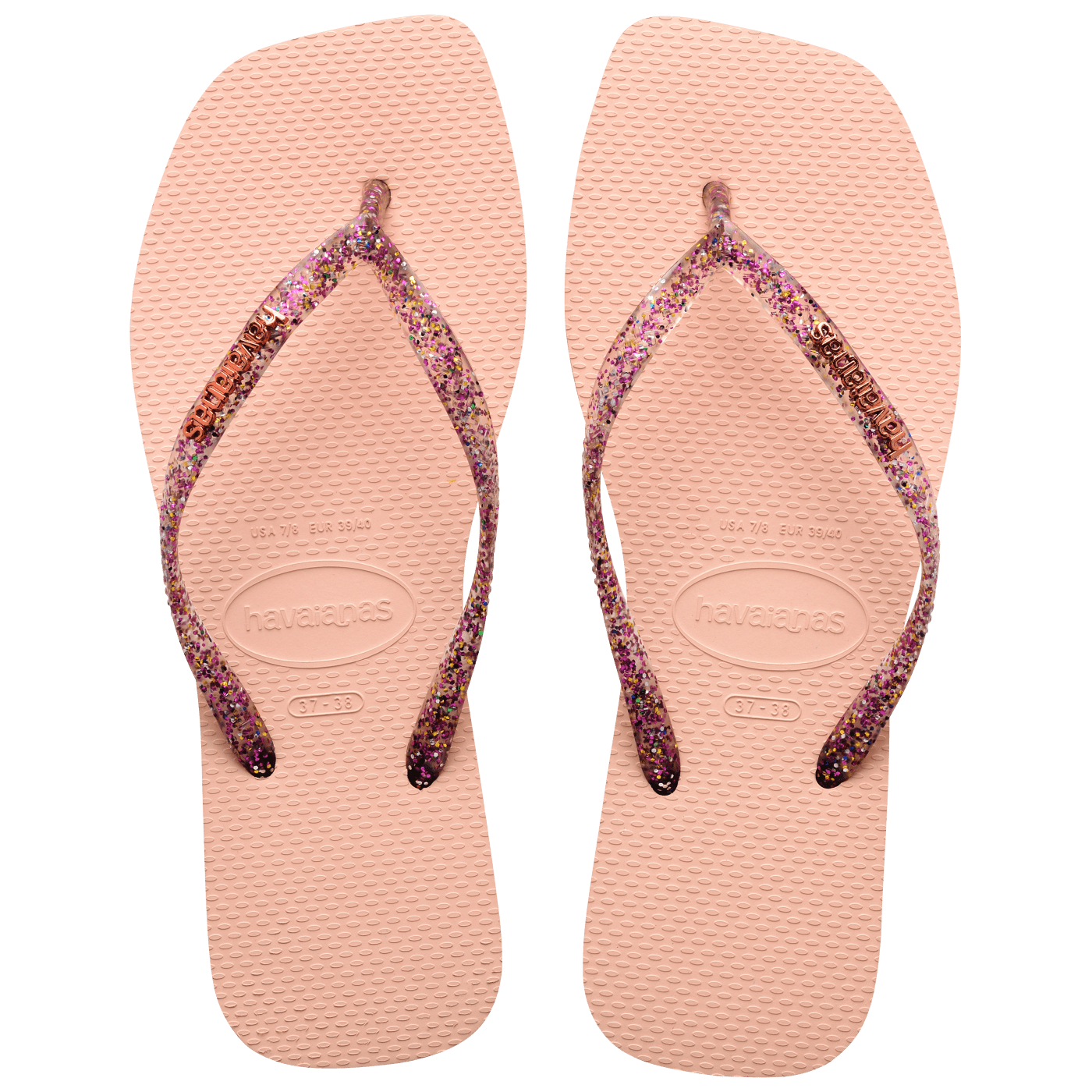 Sandalias Havaianas Slim Square Logo Metallic 4148257