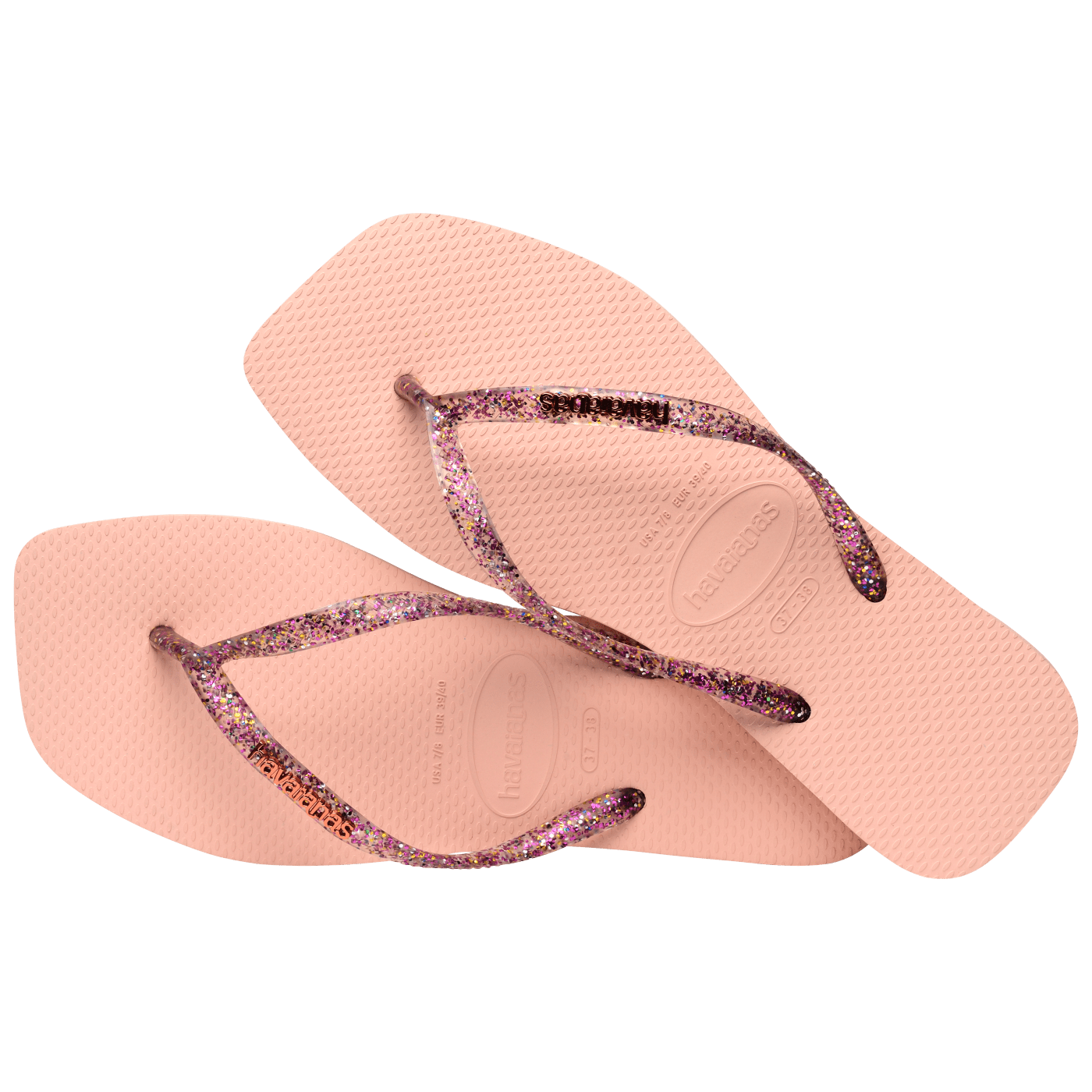 Sandalias Havaianas Slim Square Logo Metallic 4148257