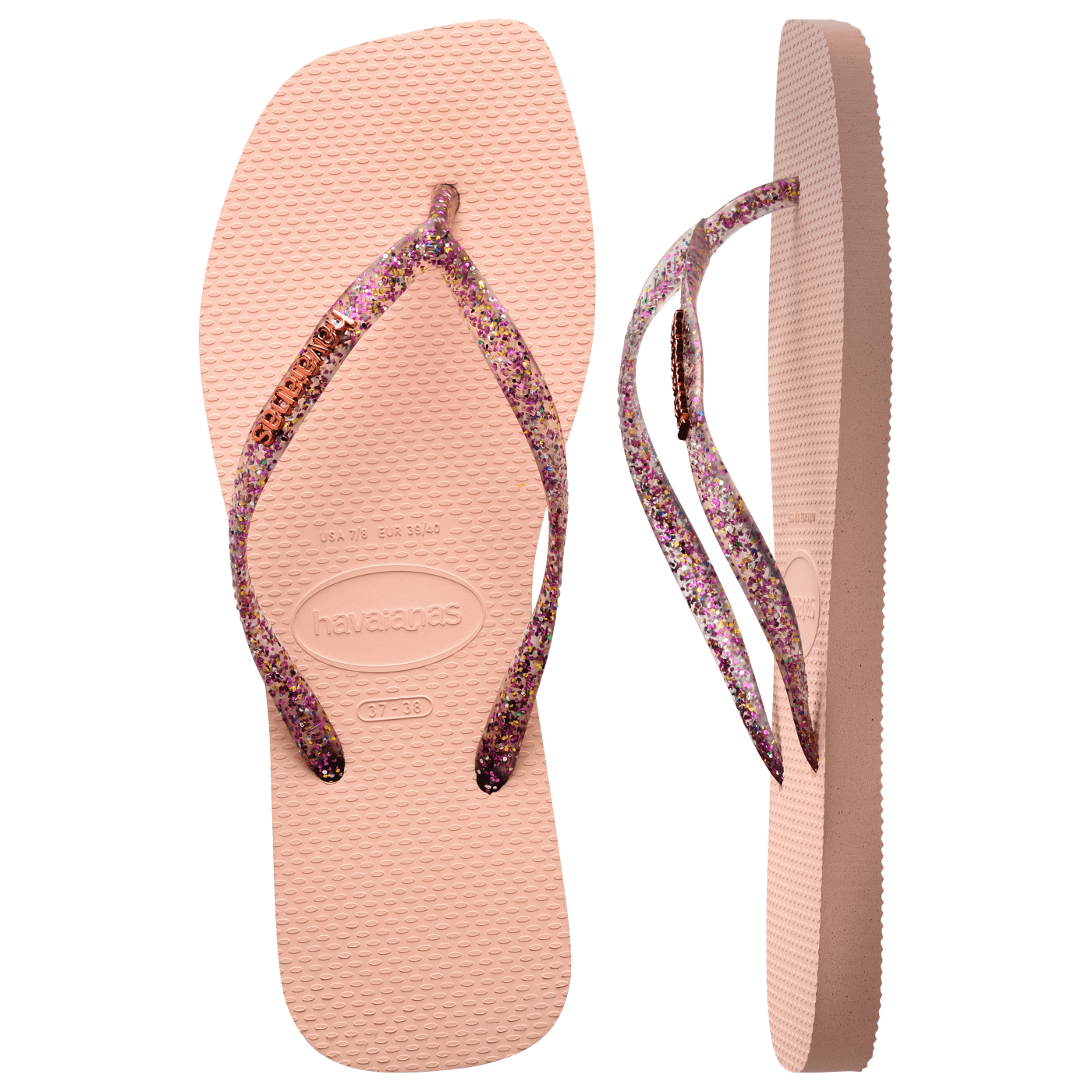 Sandalias Havaianas Slim Square Logo Metallic 4148257