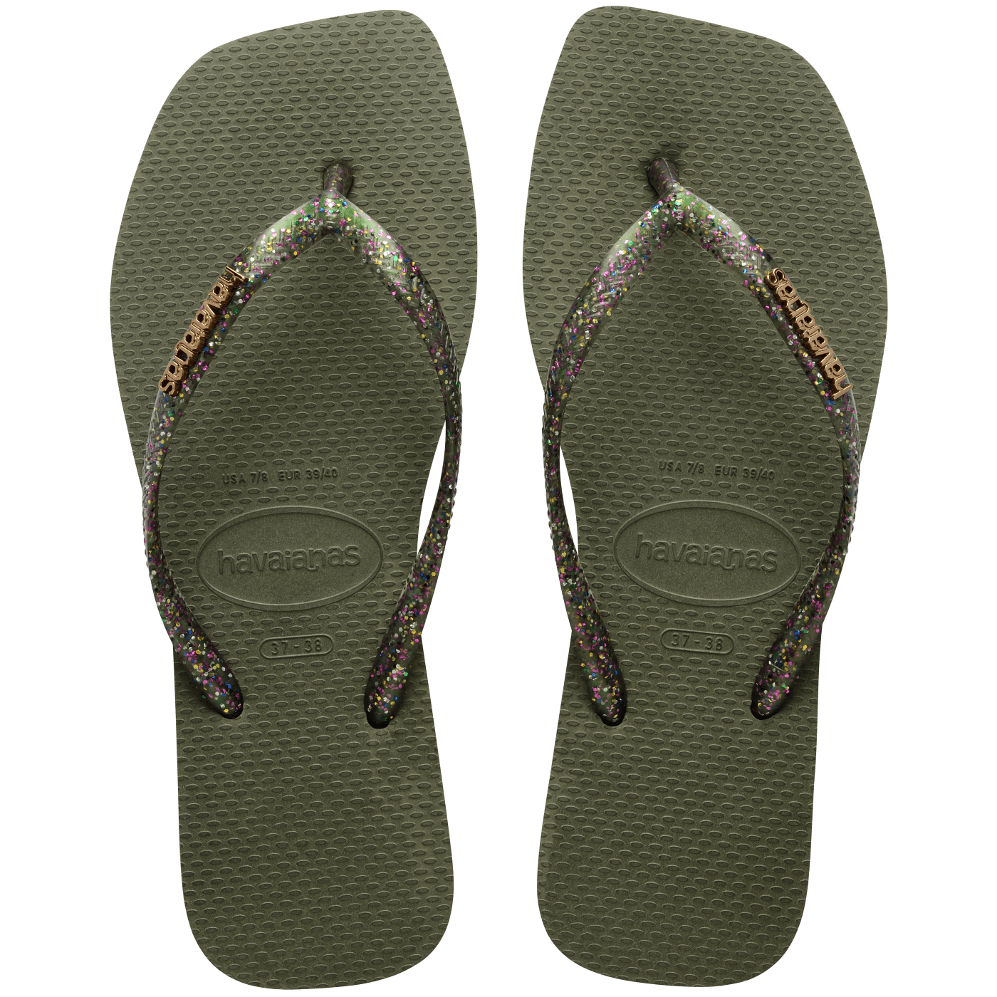 Sandalias Havaianas Slim Square Logo Metallic 4148257