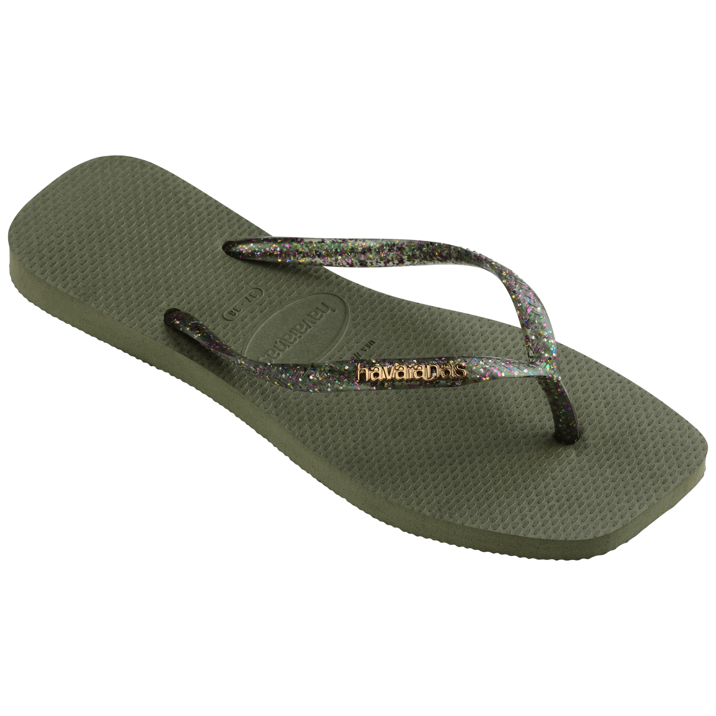 Sandalias Havaianas Slim Square Logo Metallic 4148257