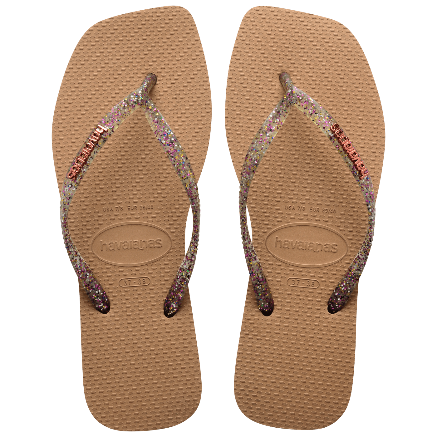 Sandalias Havaianas Slim Square Logo Metallic 4148257