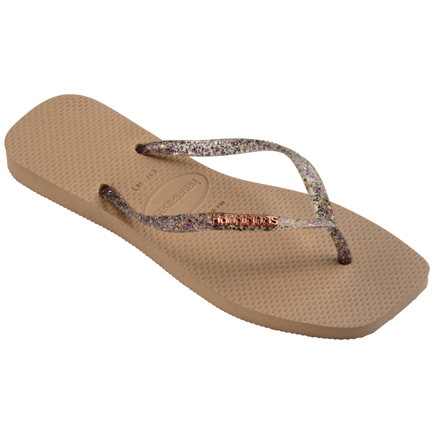 Sandalias Havaianas Slim Square Logo Metallic 4148257