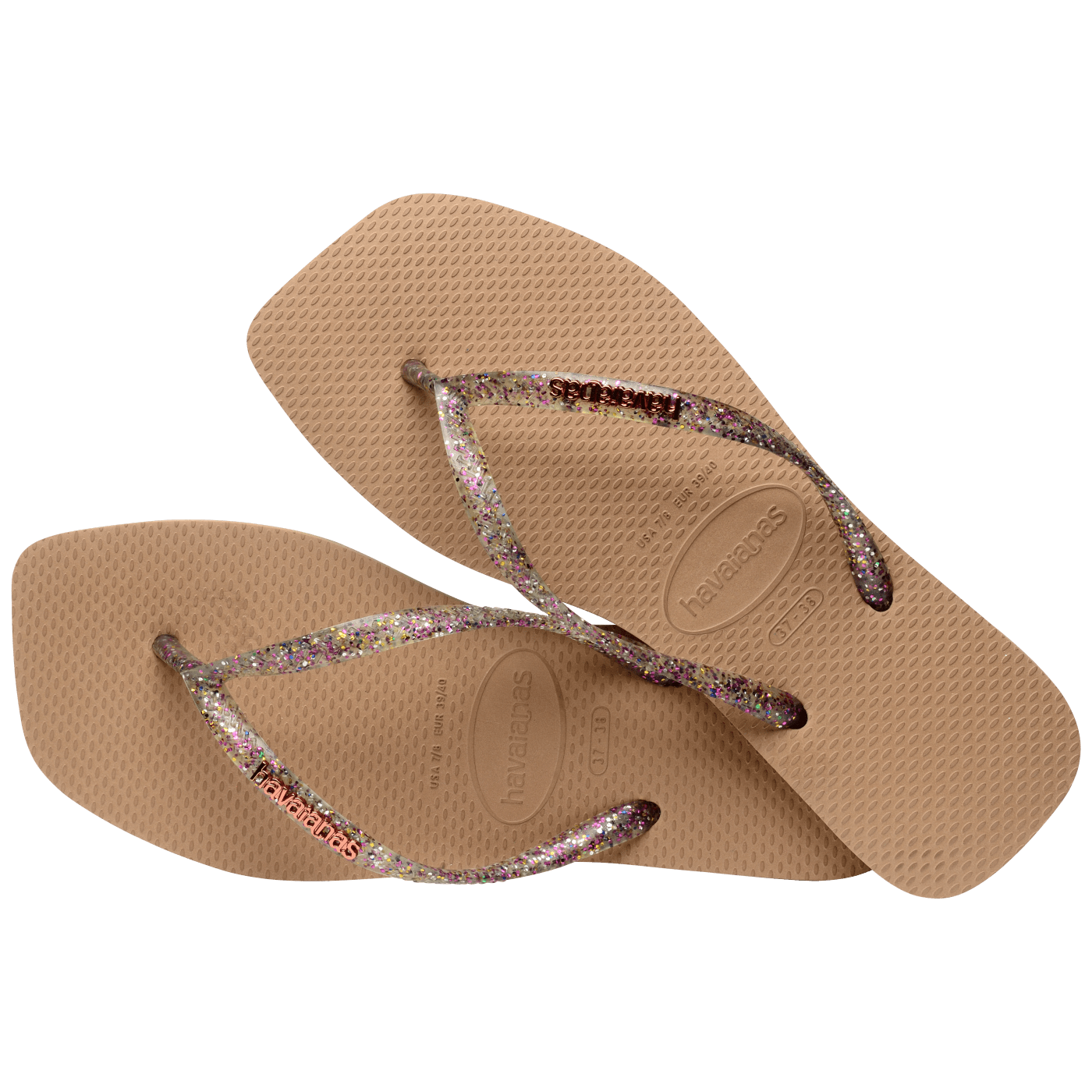 Sandalias Havaianas Slim Square Logo Metallic 4148257